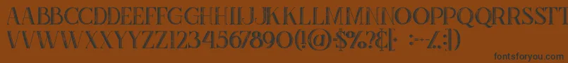 Zahrainlinegrunge Font – Black Fonts on Brown Background