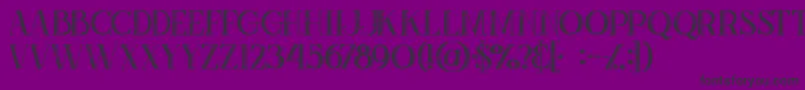 Zahrainlinegrunge Font – Black Fonts on Purple Background