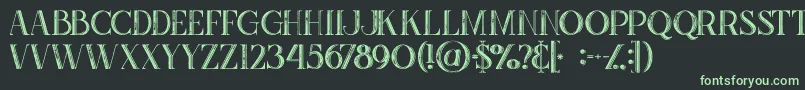 Zahrainlinegrunge Font – Green Fonts on Black Background