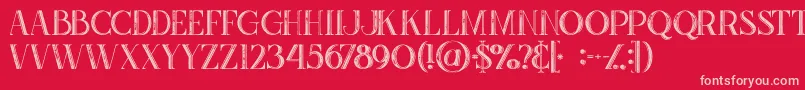 Zahrainlinegrunge Font – Pink Fonts on Red Background