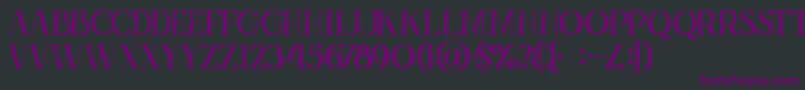 Zahrainlinegrunge Font – Purple Fonts on Black Background