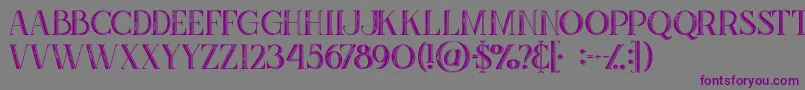 Zahrainlinegrunge Font – Purple Fonts on Gray Background