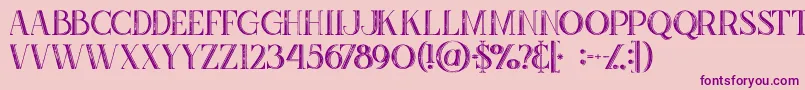 Zahrainlinegrunge Font – Purple Fonts on Pink Background