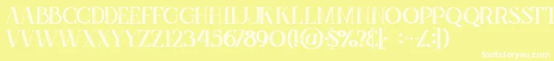 Zahrainlinegrunge Font – White Fonts on Yellow Background
