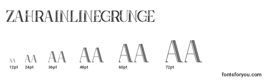 Zahrainlinegrunge Font Sizes