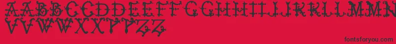 ElizabethanInitialsTfb Font – Black Fonts on Red Background