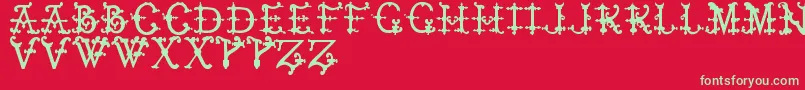 ElizabethanInitialsTfb Font – Green Fonts on Red Background