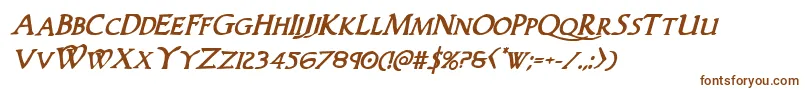 Woodgodboldital Font – Brown Fonts on White Background