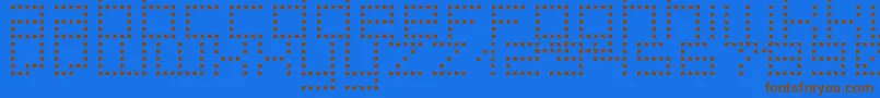 SuperpoiS Font – Brown Fonts on Blue Background