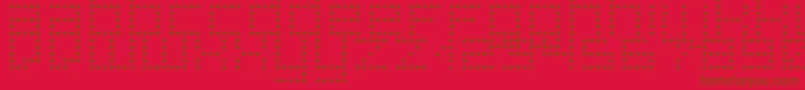 SuperpoiS-Schriftart – Braune Schriften auf rotem Hintergrund