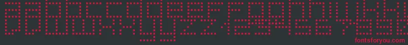 フォントSuperpoiS – 黒い背景に赤い文字
