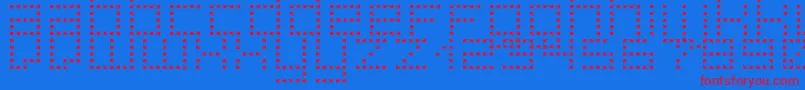SuperpoiS Font – Red Fonts on Blue Background