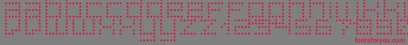 フォントSuperpoiS – 赤い文字の灰色の背景