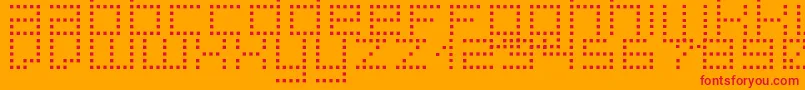 SuperpoiS Font – Red Fonts on Orange Background