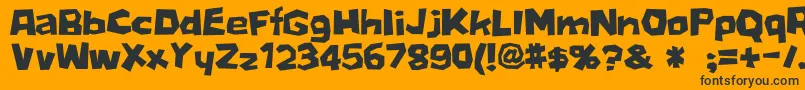fuente D3Stonism – Fuentes Negras Sobre Fondo Naranja
