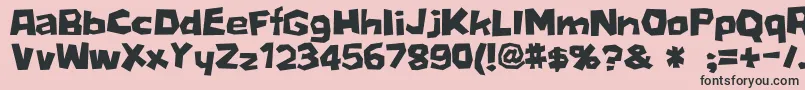 D3Stonism Font – Black Fonts on Pink Background