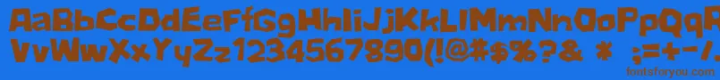 D3Stonism Font – Brown Fonts on Blue Background
