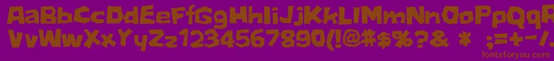 Fonte D3Stonism – fontes marrons em um fundo roxo
