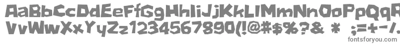 フォントD3Stonism – 白い背景に灰色の文字