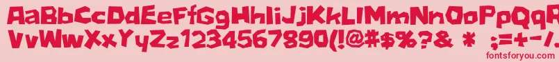 D3Stonism Font – Red Fonts on Pink Background