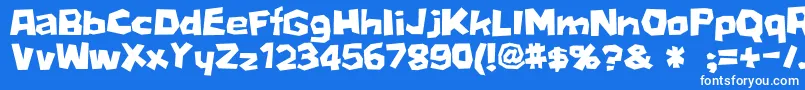 D3Stonism Font – White Fonts on Blue Background