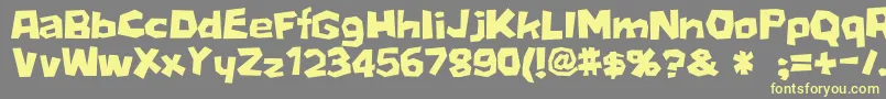 D3Stonism-Schriftart – Gelbe Schriften auf grauem Hintergrund