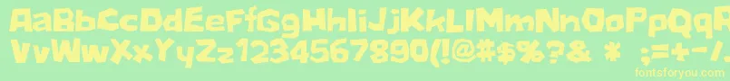 D3Stonism Font – Yellow Fonts on Green Background