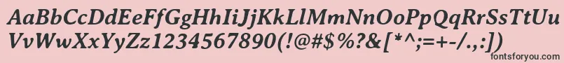 AveriaserifBolditalic Font – Black Fonts on Pink Background