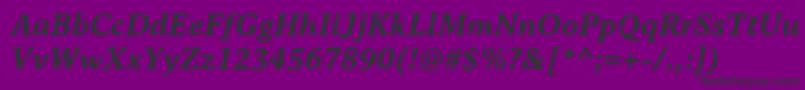 AveriaserifBolditalic-Schriftart – Schwarze Schriften auf violettem Hintergrund