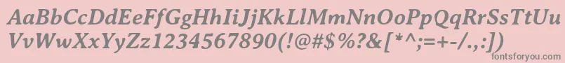 AveriaserifBolditalic Font – Gray Fonts on Pink Background