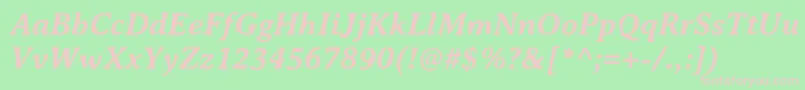 AveriaserifBolditalic Font – Pink Fonts on Green Background