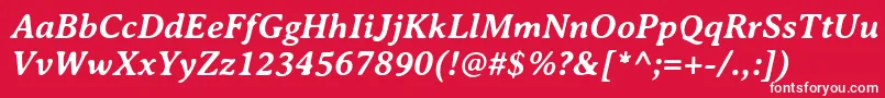 AveriaserifBolditalic Font – White Fonts on Red Background