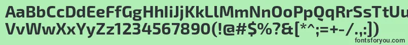 フォントExo2Bold – 緑の背景に黒い文字