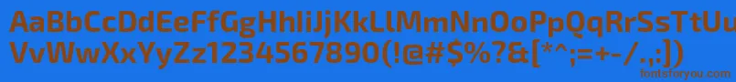 Шрифт Exo2Bold – коричневые шрифты на синем фоне