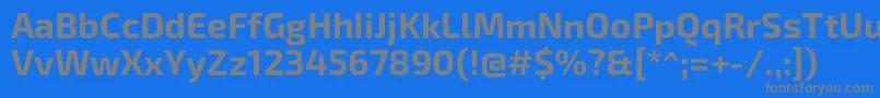 Fonte Exo2Bold – fontes cinzas em um fundo azul