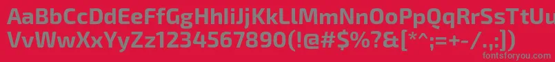 Шрифт Exo2Bold – серые шрифты на красном фоне