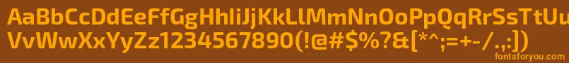 Exo2Bold Font – Orange Fonts on Brown Background