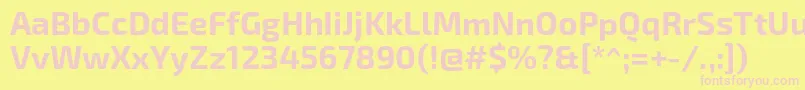 Exo2Bold Font – Pink Fonts on Yellow Background