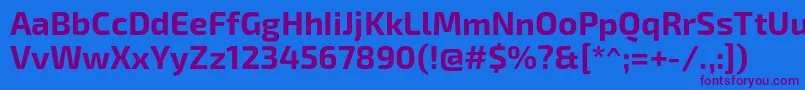 Exo2Bold Font – Purple Fonts on Blue Background