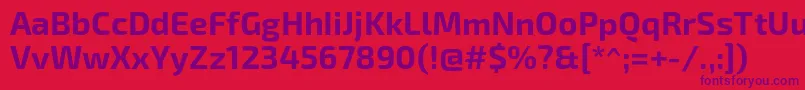 Exo2Bold Font – Purple Fonts on Red Background