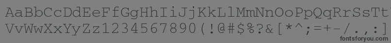 Шрифт Crr35C – чёрные шрифты на сером фоне