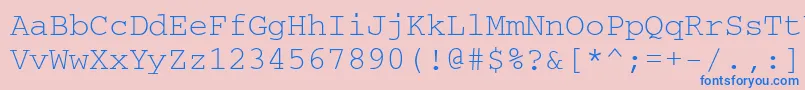 フォントCrr35C – ピンクの背景に青い文字