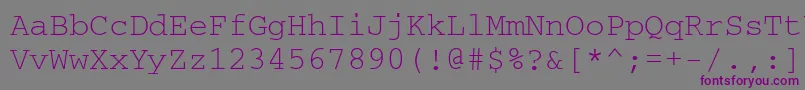 Шрифт Crr35C – фиолетовые шрифты на сером фоне