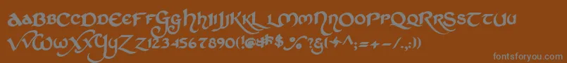 StCharlesDark Font – Gray Fonts on Brown Background