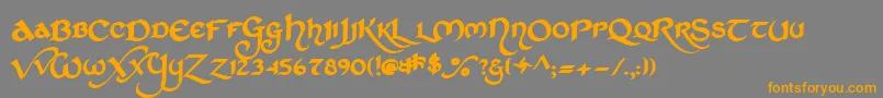 StCharlesDark Font – Orange Fonts on Gray Background