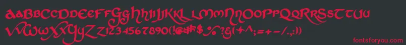 StCharlesDark Font – Red Fonts on Black Background