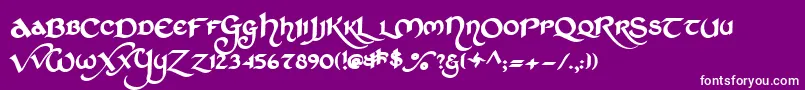 StCharlesDark-Schriftart – Weiße Schriften auf violettem Hintergrund