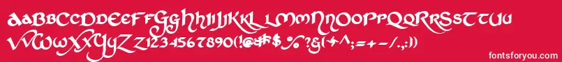 StCharlesDark Font – White Fonts on Red Background