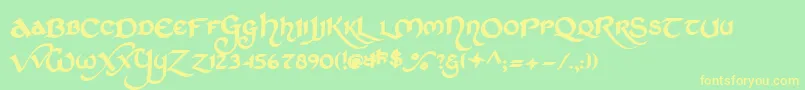 StCharlesDark Font – Yellow Fonts on Green Background
