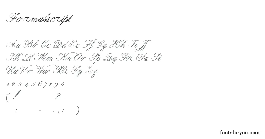 Schriftart Formalscript (67999) – Alphabet, Zahlen, spezielle Symbole
